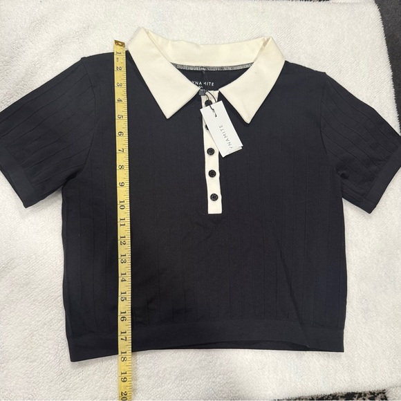 Dynamite Black Shirt with White Collar - Picture 7 of 15